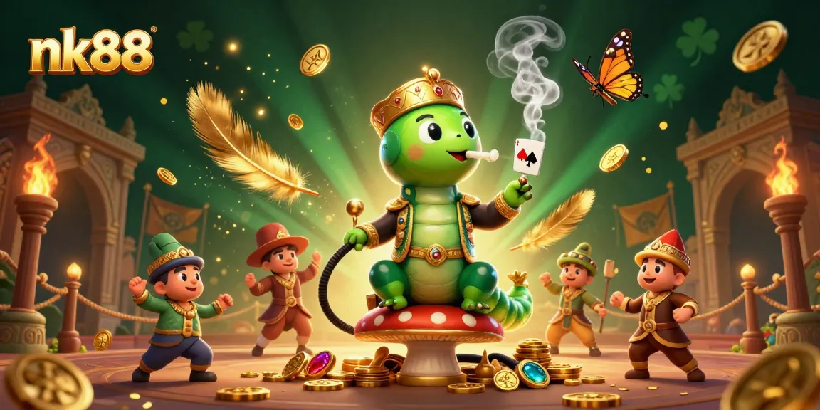 Experience thrilling gameplay at nk88 with dynamic poker-themed illustration featuring vibrant characters and casino elements.