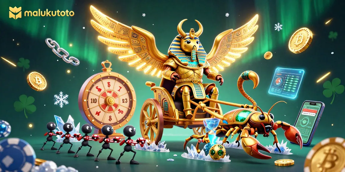 Temukan pengalaman menarik malukutoto dengan ilustrasi 3D kreatif yang menunjukkan karakter dan elemen lotere.