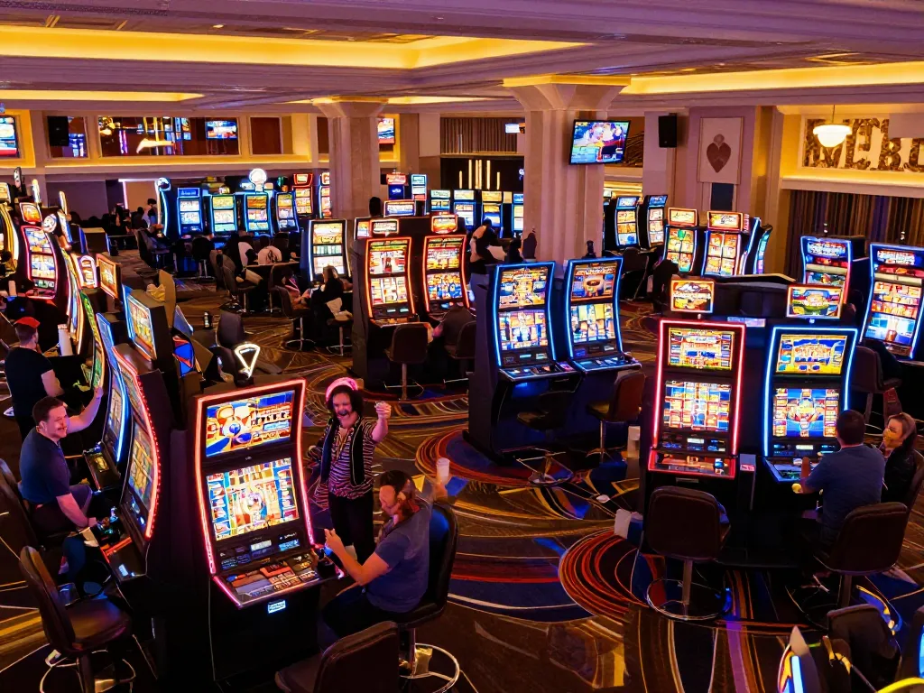 Engaged players enjoying the vibrant slots at LGOGOAL, capturing excitement and winning moments.