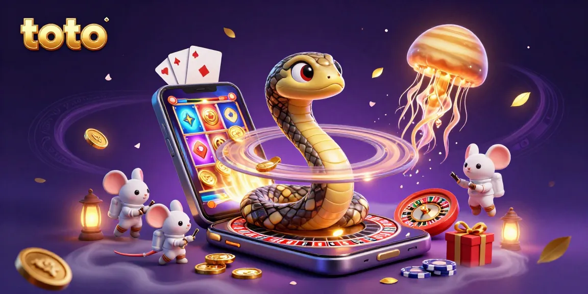 Menang taruhan toto pada ilustrasi kasino 3D dengan karakter unik dan elemen permainan.