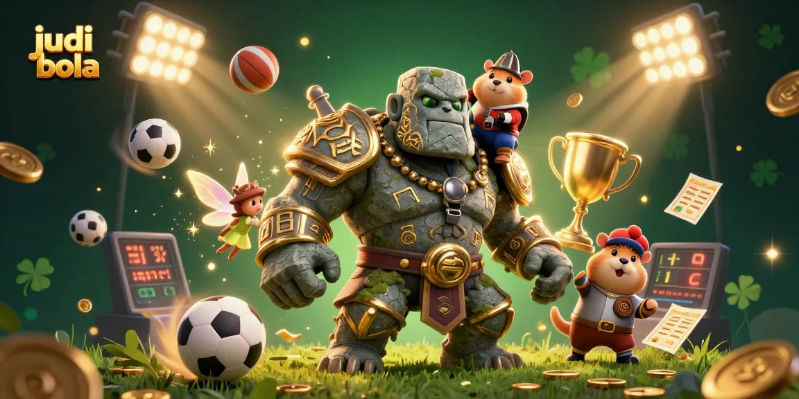 Experience judi bola excitement with 3D characters and vibrant sports elements in dynamic action.