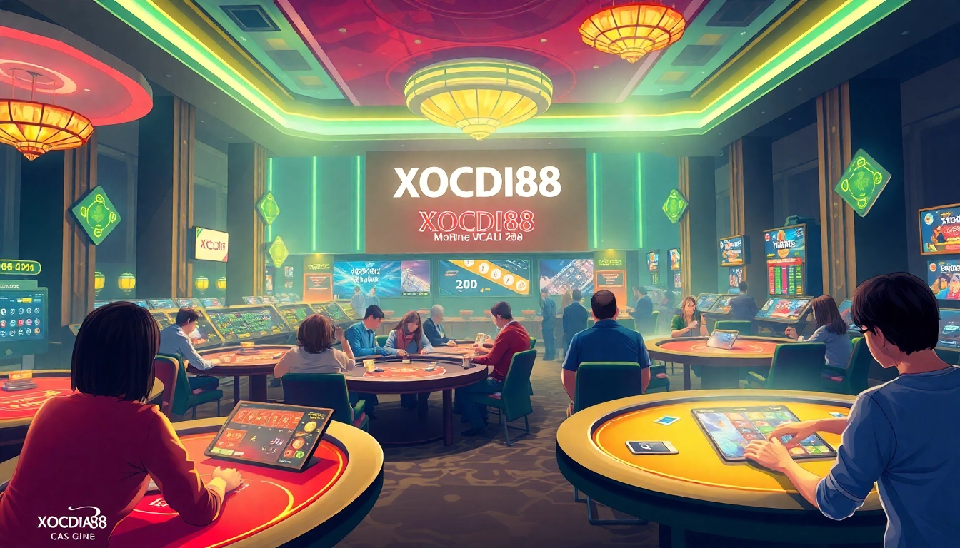Experience thrilling online gaming with XOCDIA88, featuring engaging casino games in a vibrant environment.