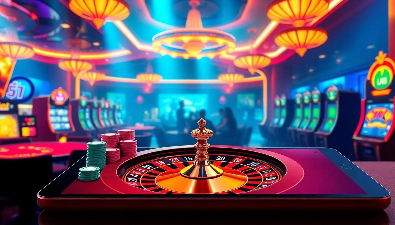 Experience the thrill at trang chủ okfun with vibrant casino tables and exciting gaming interfaces.