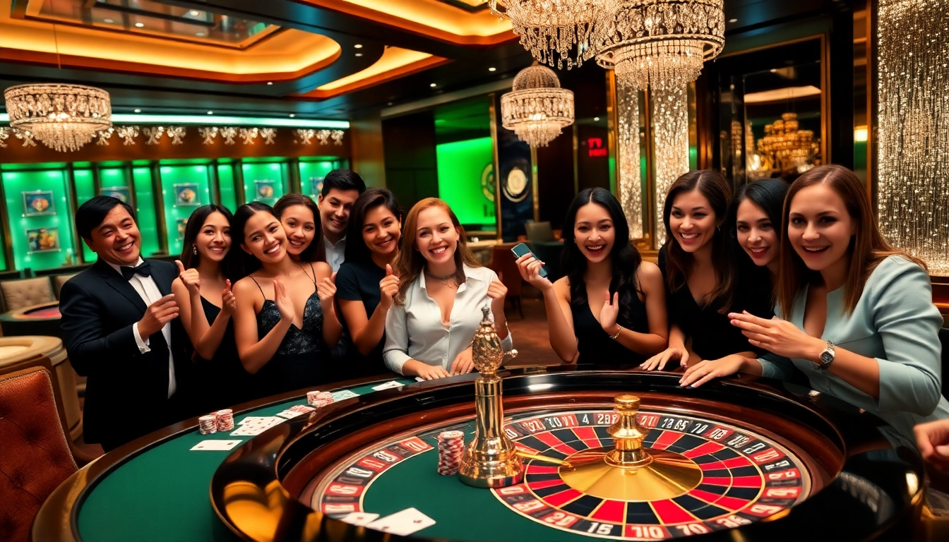 Players enjoy thrilling games at the prestigious 79king casino with vibrant tables and chips.