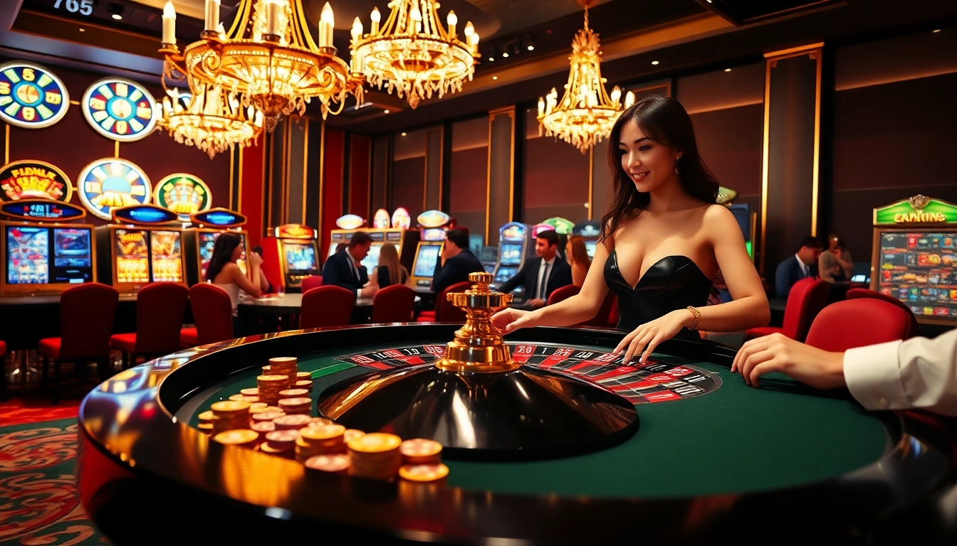Players engaging in thrilling roulette bets at Go99's luxurious casino atmosphere.