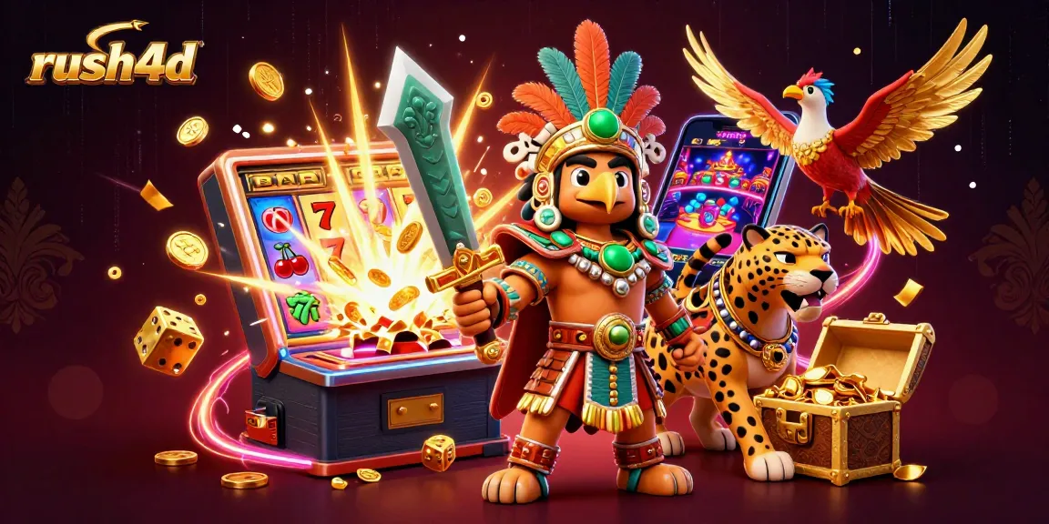 Raih kemenangan besar dengan rush4d di mesin slot berlapis emas dan simbol yang memikat.