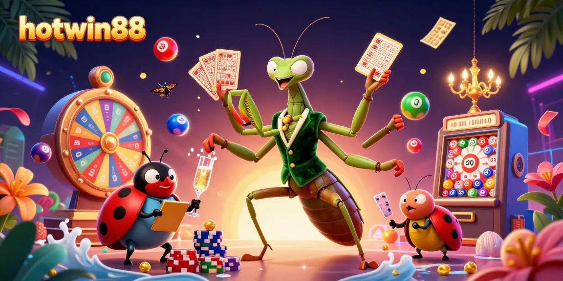 Join the excitement at hotwin88 with dynamic casino scenes full of vibrant characters and engaging game elements.