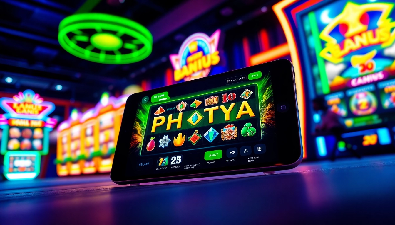 PHTAYA.ac showcases an exciting online gaming interface highlighting colorful slot games and vibrant promotional banners.
