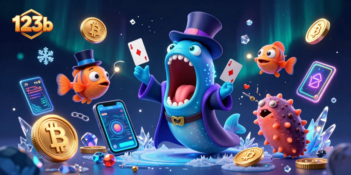 Experience vibrant 123b gaming action with colorful sea creatures in a lively casino scene.