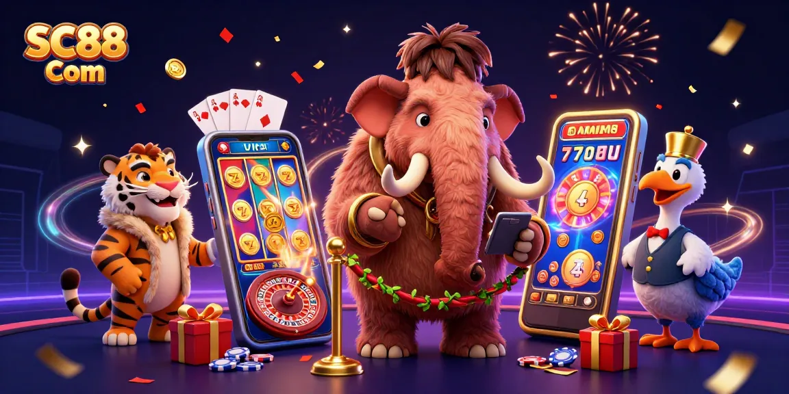 Engage with the thrilling SC88 Com gaming experience featuring vibrant slot games and VIP casino elements.