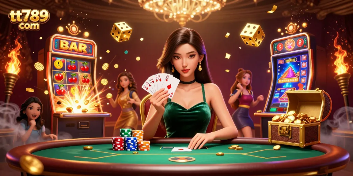 Rasakan permainan mendebarkan di tt789 com dengan dealer yang cantik dan elemen 3D yang menarik.