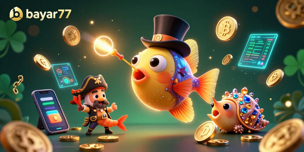 Menangkan koin emas dengan bayar77 bersama ikan pemancing dalam topi.