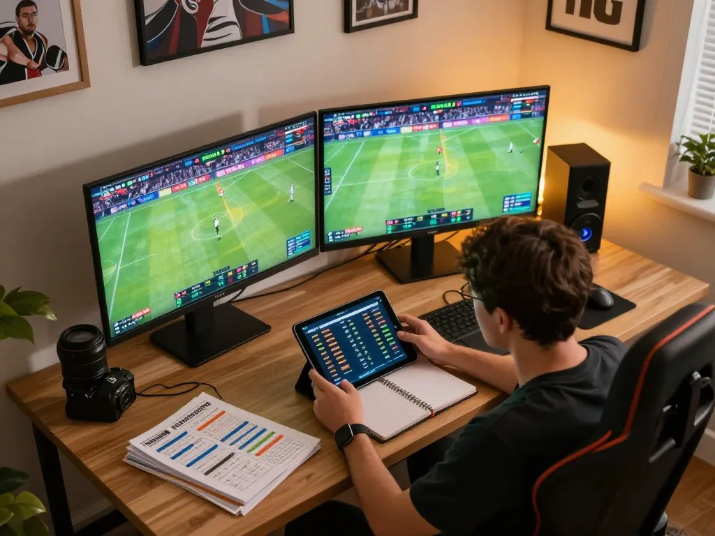 Engaging in sports betting at home, maximizing winnings tại ok365 with focused strategy and analysis.
