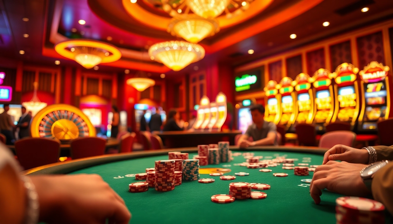 Experience the thrill of betting at MM88 with vibrant poker tables and exciting casino action.